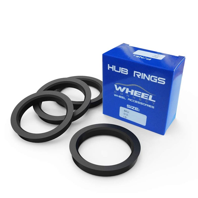 WHEEL CONNECT Hub Centric Rings, 73.1 to 60.1, Set of 4, ABS Plastic Hubrings, O.D:73.1-I.D:60.1mm. P - Image 1